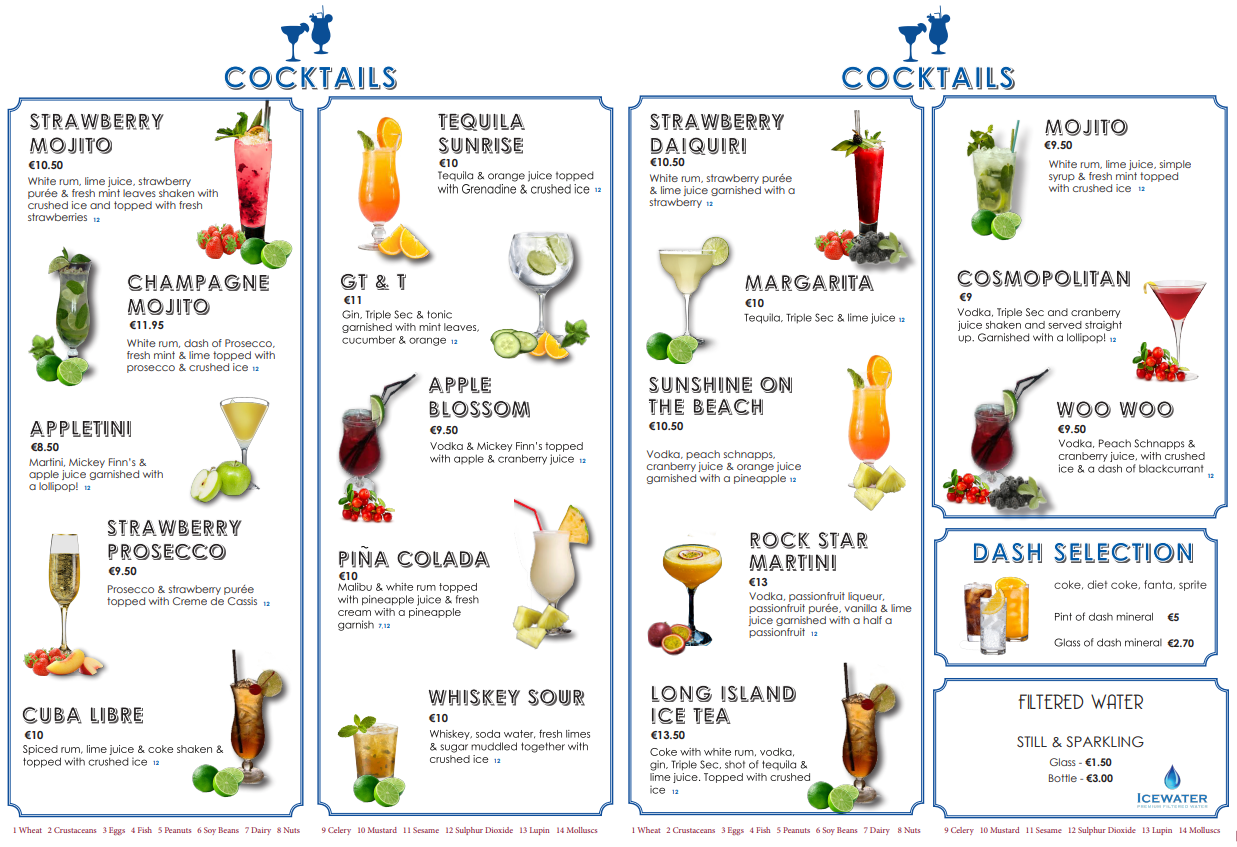joels'cocktails'menu'drinks